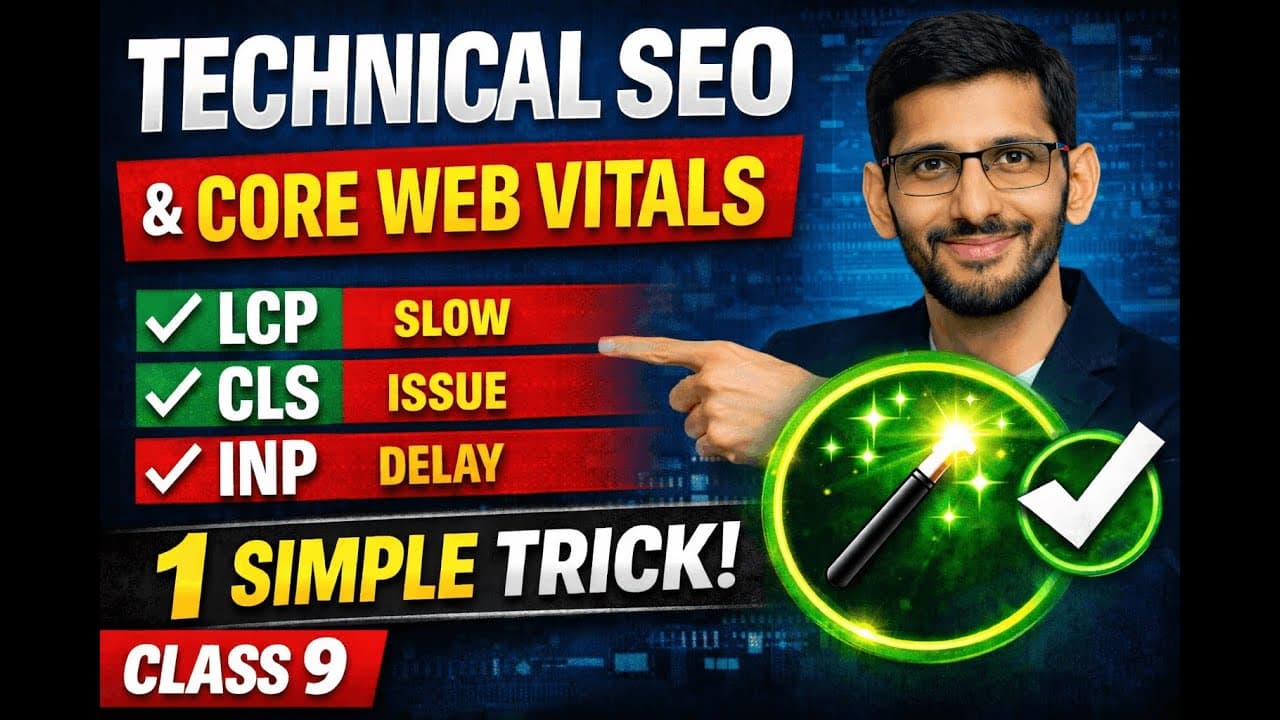 SEO and Blogging Class 9: Technical SEO + Core Web Vitals Explained (1 Easy CWV Fix)